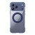 iPhone 17 Pro Max Vacuum-Sealed Transparent Airbag Magnetic Rotation Holder Acrylic Phone Case - Blue