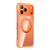 iPhone 17 Pro Max Vacuum-Sealed Transparent Airbag Magnetic Rotation Holder Acrylic Phone Case - Orange