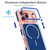 iPhone 17 Pro Max Vibrant Dual-color TPU + Acrylic Magnetic Phone Case - Blue
