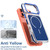 iPhone 17 Pro Max Vibrant Dual-color TPU + Acrylic Magnetic Phone Case - Blue