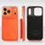 iPhone 17 Pro Max VIETAO Litchi Texture Wallet PU Phone Case with Lanyard - Orange