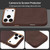 iPhone 17 Pro Max VIETAO Suede MagSafe PU Leather Phone Case - Coffee Brown