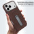 iPhone 17 Pro Max VIETAO Suede MagSafe PU Leather Phone Case with Holder - Coffee Brown