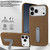 iPhone 17 Pro Max VIETAO Suede MagSafe PU Leather Phone Case with Holder - Dark Brown