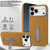 iPhone 17 Pro Max VIETAO Suede MagSafe PU Leather Phone Case with Holder - Light Brown