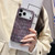 iPhone 17 Pro Max Vintage Crocodile Texture Shockproof Vegan Leather Phone Case - Purple