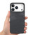 iPhone 17 Pro Max Vintage Leather PC Back Cover Phone Case - Black