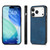 iPhone 17 Pro Max Vintage Leather PC Back Cover Phone Case - Blue