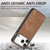 iPhone 17 Pro Max Vintage Leather PC Back Cover Phone Case - Brown