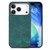 iPhone 17 Pro Max Vintage Leather PC Back Cover Phone Case - Green
