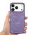 iPhone 17 Pro Max Vintage Leather PC Back Cover Phone Case - Purple