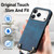 iPhone 17 Pro Max Vintage Leather PC Back Cover Phone Case with Crossbody Strap - Blue