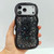iPhone 17 Pro Max Wave Glitter Sequined Electroplated Phone Case - Black