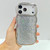 iPhone 17 Pro Max Wave Glitter Sequined Electroplated Phone Case - Silver