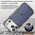 iPhone 17 Pro Max Wave Twisting Star Diamond Shockproof Electroplate TPU Phone Case - Black