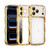 iPhone 17 Pro Max Wave Twisting Star Diamond Shockproof Electroplate TPU Phone Case - Gold