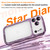 iPhone 17 Pro Max Wave Twisting Star Diamond Shockproof Electroplate TPU Phone Case - Purple