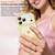 iPhone 17 Pro Max Wavy Frame Star Diamond Electroplate TPU Glitter Heart Magnetic Phone Case - Gradient Gold