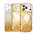 iPhone 17 Pro Max Wavy Frame Star Diamond Electroplate TPU Glitter Magnetic Phone Case - Gradient Gold