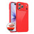 iPhone 17 Pro Max XDcase AI Button Integrated Full Coverage Imitation Silicone Phone Case - Red