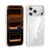 iPhone 17 Pro Max XDcase JINDUN Clear Cover Independent Metal Button Magnetic Phone Case - Transparent