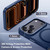 iPhone 17 Pro Max XDcase Metal Lens Frame Skin Feel Magnetic Phone Case - Dark Blue