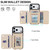 iPhone 17 Pro Max YM006 Skin Feel Zipper Card Bag Phone Case with Dual Lanyard - Apricot