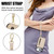 iPhone 17 Pro Max YM006 Skin Feel Zipper Card Bag Phone Case with Dual Lanyard - Apricot
