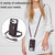 iPhone 17 Pro Max YM006 Skin Feel Zipper Card Bag Phone Case with Dual Lanyard - Dark Purple