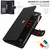 iPhone 17 Pro Max YM016 Rhombic Zipper Card Wallet Leather Phone Case with Lanyard - Black