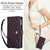 iPhone 17 Pro Max YM016 Rhombic Zipper Card Wallet Leather Phone Case with Lanyard - Dark Purple