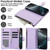 iPhone 17 Pro Max YM016 Rhombic Zipper Card Wallet Leather Phone Case with Lanyard - Light Purple