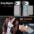iPhone 17 Pro Max YM030 Retro Faux Leather Magnetic Detachable Wallet Phone Case - Gray