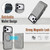 iPhone 17 Pro Max YM030 Retro Faux Leather Magnetic Detachable Wallet Phone Case - Gray