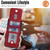 iPhone 17 Pro Max YM030 Retro Faux Leather Magnetic Detachable Wallet Phone Case - Red