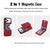 iPhone 17 Pro Max YM030 Retro Faux Leather Magnetic Detachable Wallet Phone Case - Red