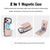 iPhone 17 Pro Max YM030 Retro Faux Leather Magnetic Detachable Wallet Phone Case - Rose Gold