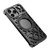 iPhone 17 Pro Max Yunyan Series Alloy Rotating Holder MagSafe Half Frame Phone Case - Black