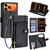iPhone 17 Pro Max Zipper Bag Leather Phone Case - Black