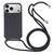 Candy Colors TPU Protective Phone Case with Lanyard iPhone 17 Pro - Black