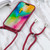 Candy Colors TPU Protective Phone Case with Lanyard iPhone 17 Pro - Red