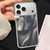 iPhone 17 Pro 3 in 1 Diamond Lens Frame Quicksand Pattern Phone Case - Black
