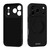iPhone 17 Pro ABEEL Skin-friendly Feel Magnetic Liquid Silicone Phone Case with Holder - Black