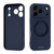 iPhone 17 Pro ABEEL Skin-friendly Feel Magnetic Liquid Silicone Phone Case with Holder - Blue