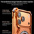 iPhone 17 Pro Aluminum Alloy Borderless MagSafe Rotating Holder Phone Case - Orange