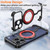 iPhone 17 Pro Armor Alloy Frameless MagSafe Magnetic Bracket Heat Dissipation Metal Phone Case - Silver Red