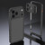 iPhone 17 Pro Armor Dual-side Anti-slip Metal Frame Case with Lens Cover - Black