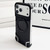 iPhone 17 Pro Armor Original Color Metal Frameless 360 Rotation Holder Magnetic Phone Case - Black