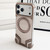 iPhone 17 Pro Armor Original Color Metal Frameless 360 Rotation Holder Magnetic Phone Case - Dessert Gold