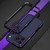 iPhone 17 Pro Aurora Series Lens Protector + Metal Frame Phone Case - Black Purple